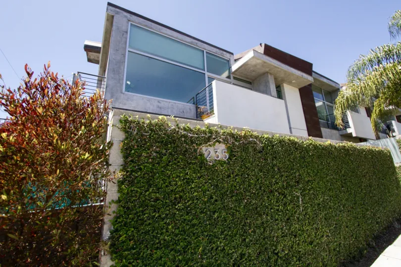 The hedges seen around Ocean Park Lofts