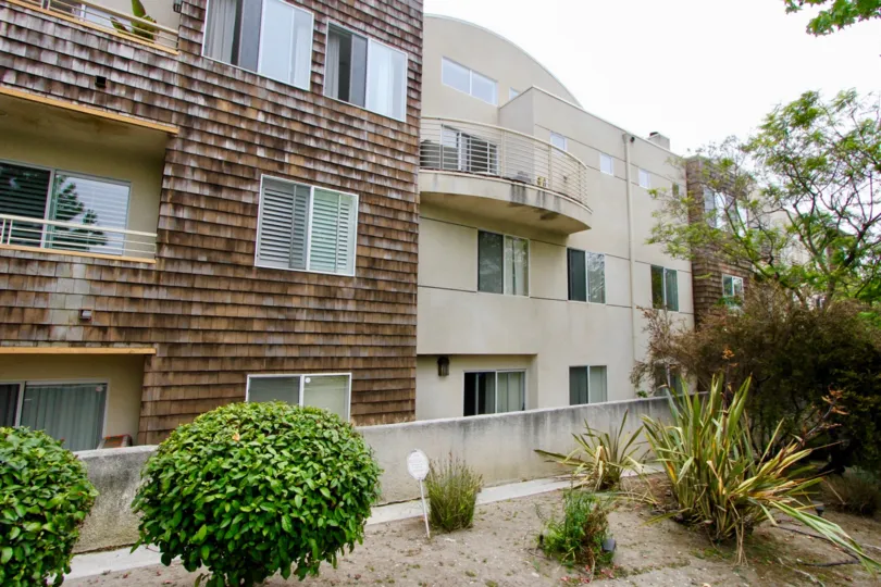 Thewide Ocean Park Terrace with small plants around and open windows in the building