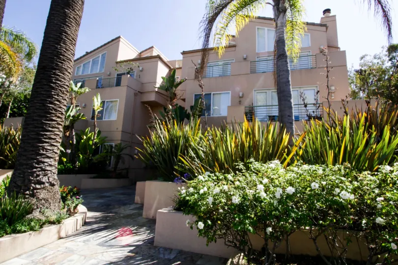 The intricate sidewalk seen at the Ocean Regency