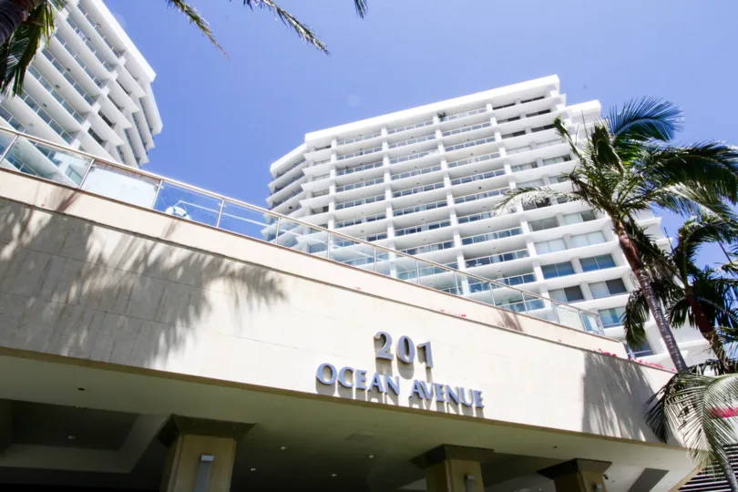 The address for Ocean Towers in Santa Monica