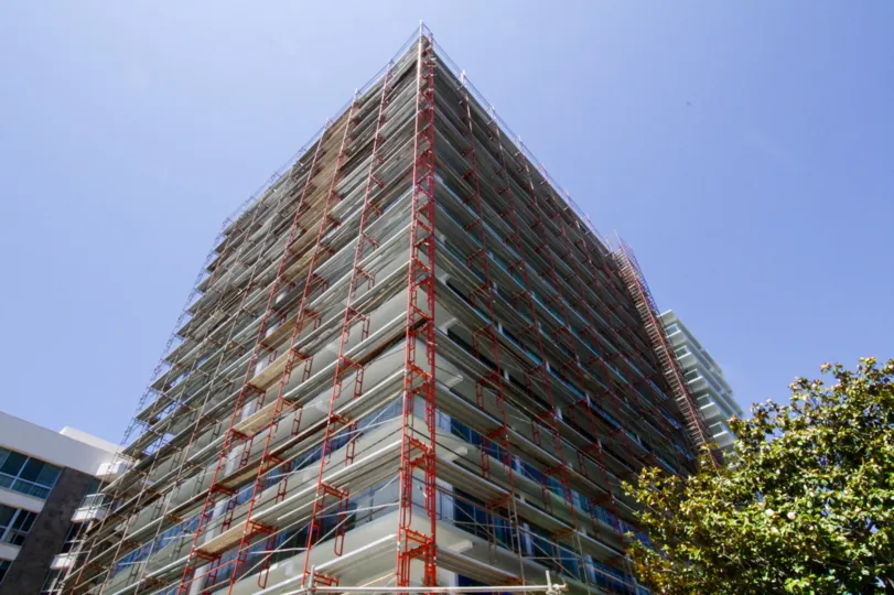 The building at Ocean Aire in Santa Monica