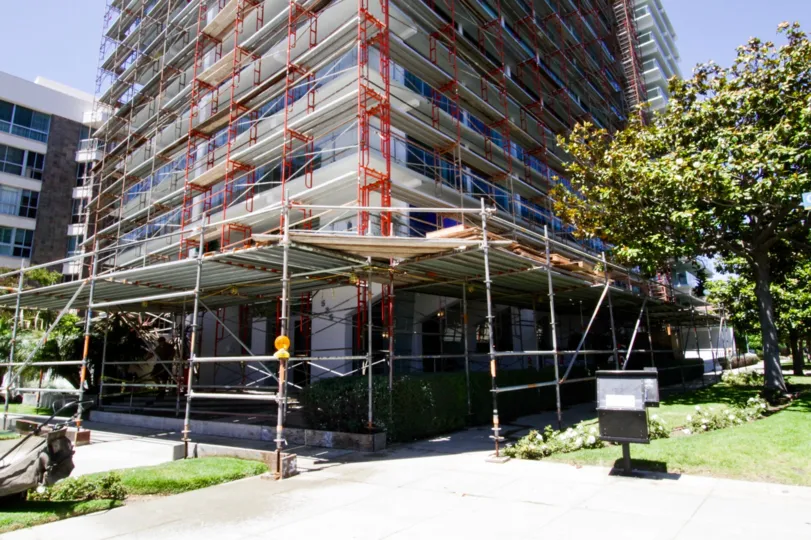 The construction at Ocean Aire