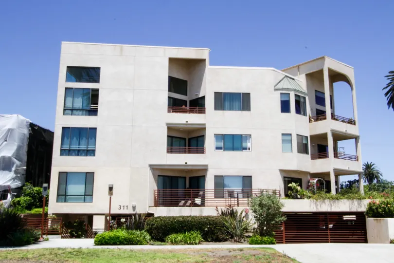The balconies seen at Pacific Regency in Santa Monica
