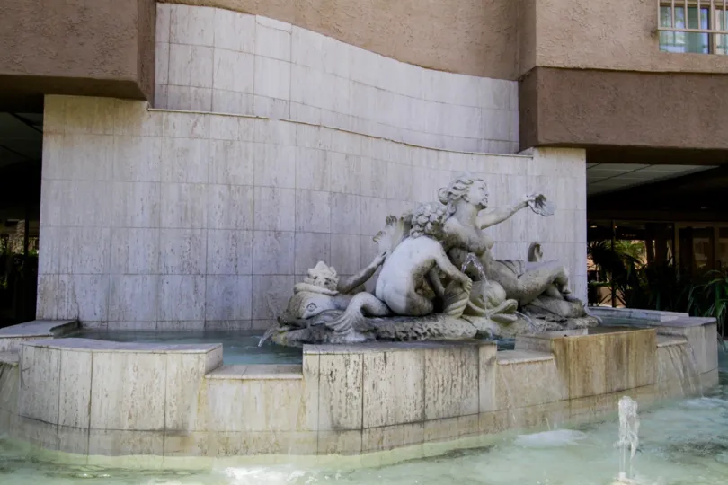The statue seen in front of the Pergola
