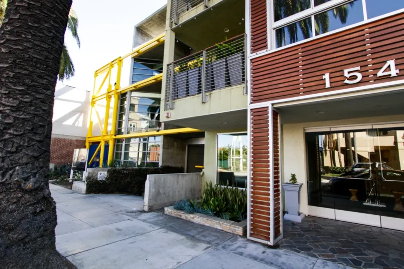 The sidewalk in front of the Santa Monica Collection
