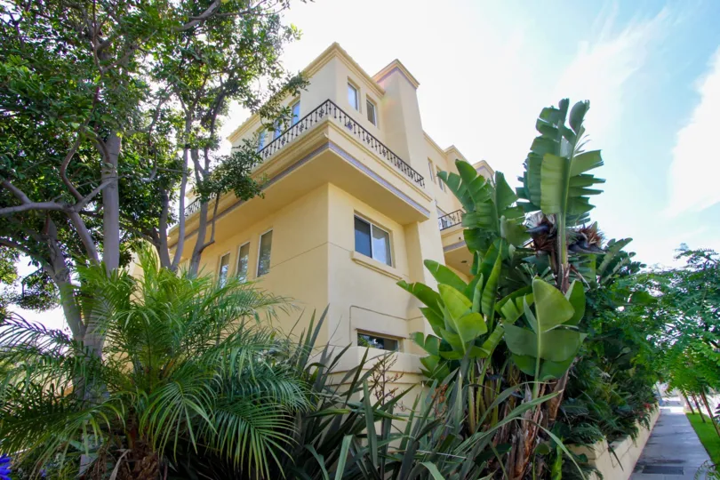 Majestic Yellow Palace in Schader Place, Santa Monica, California