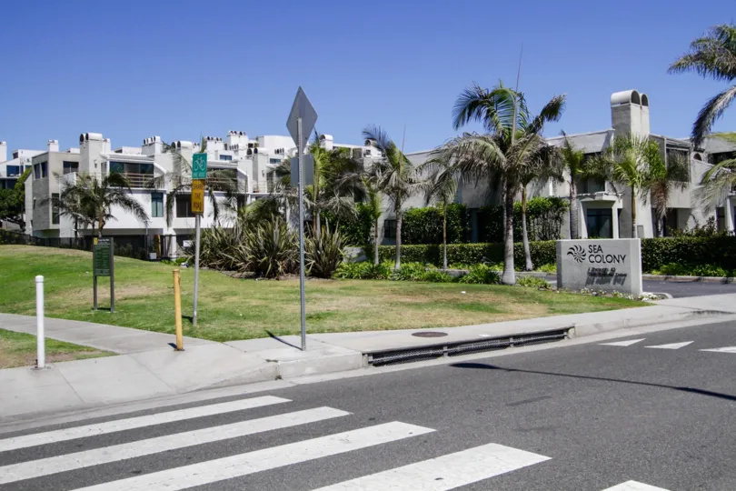 The road in front of Sea Colony I in Santa Monica