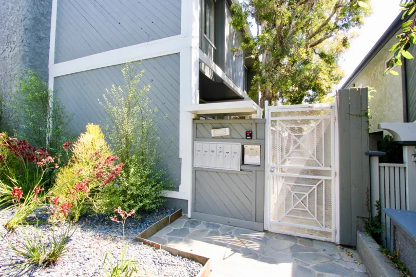 best view of an entrance to Stanford Gardens apartment, Santa Monica, California