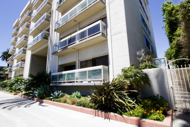 The landscaping at The Pacifican