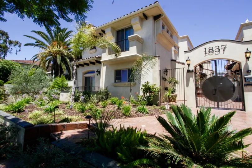 The landscaping at Twelve Street Townhomes