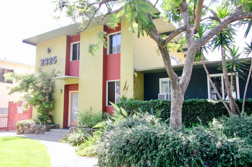 A sunny day at the front part of the West Winds' community in Santa Monica, CA