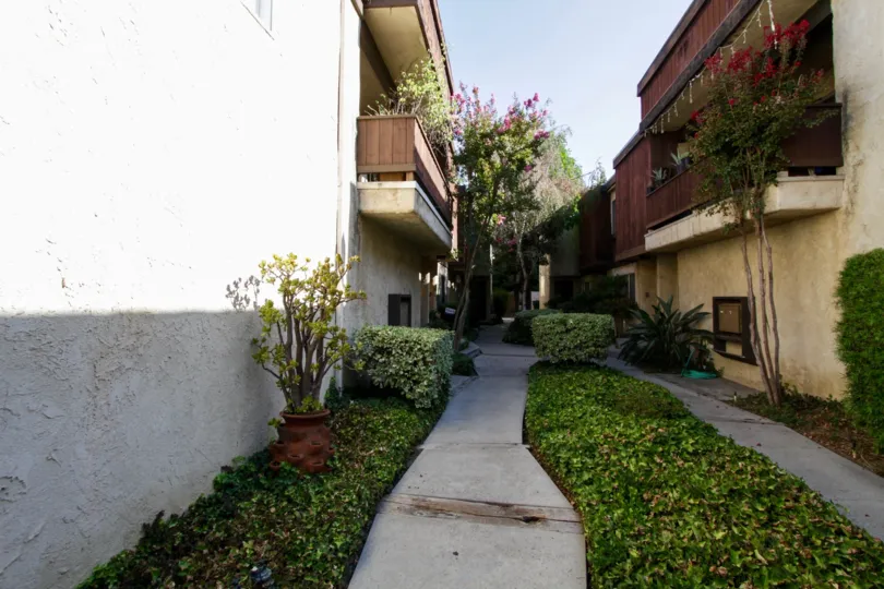 The sidewalk at 13108 Moorpark St