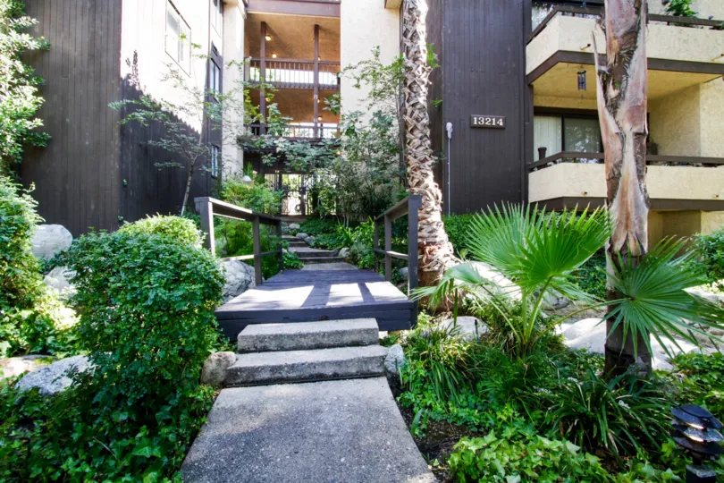 The sidewalk through 13214 Moorpark St