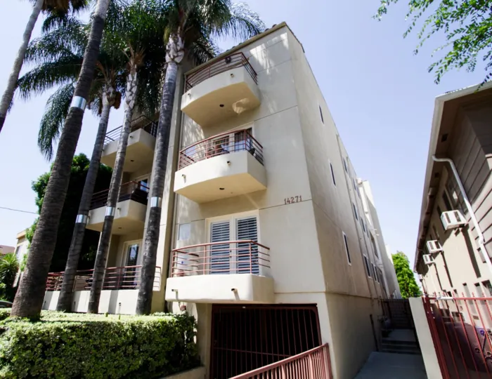 The balconies at 14271 Dickens St in Sherman Oaks