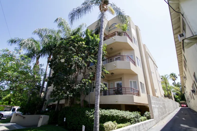 The balconies seen at 14290 Dickens St in Sherman Oaks