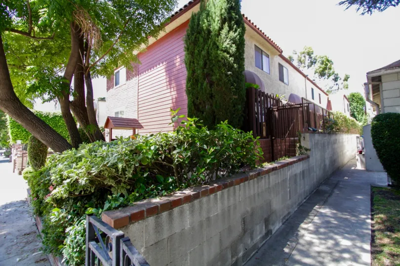 The landscaping seen around 14435 Benefit St located in Sherman Oaks