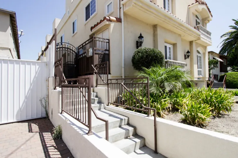 The stairs leading up to 15159 Dickens St in Sherman Oaks