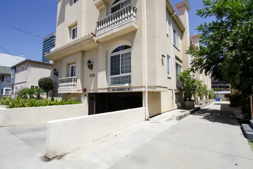 The balconies seen at 15159 Dickens St in Sherman Oaks