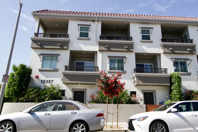 The balconies seen at 15237 Weddington St