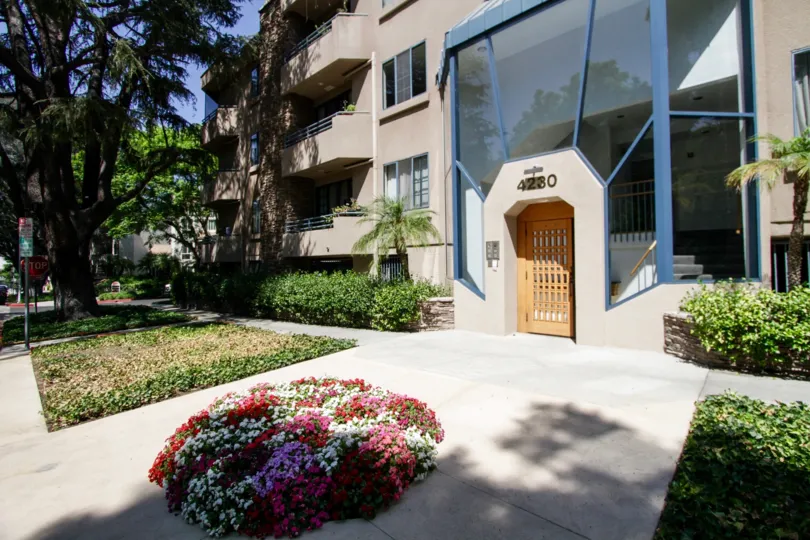 The landscaping seen at 4230 Stansbury Ave in Sherman Oaks
