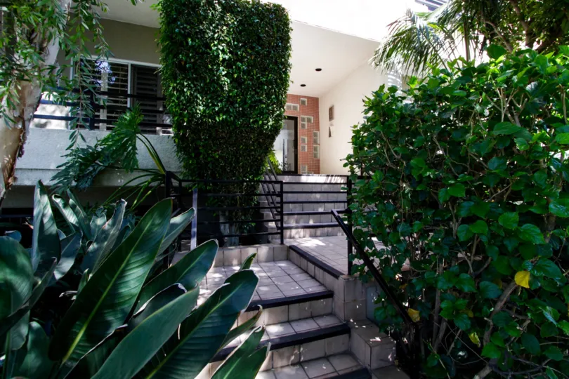 The stairs leading up to 4350 Stern Ave