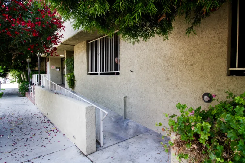 The sidewalk up to 4430 Noble Ave