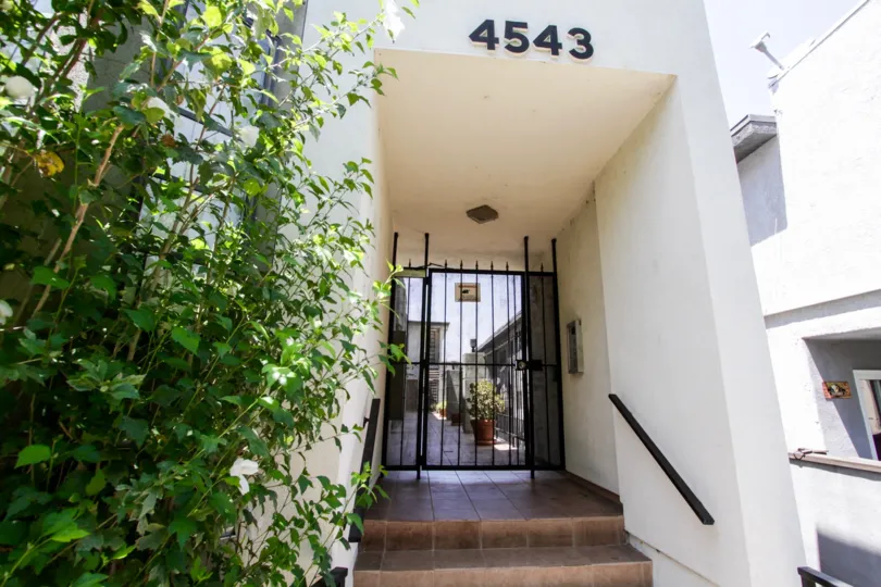 The entrance into 4543 Willis Ave in Sherman Oaks