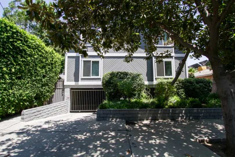 The landscaping around 5020 Tilden Ave