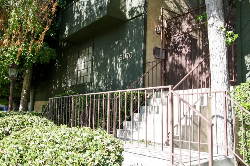 The sidewalk up to 5070 Kester Ave