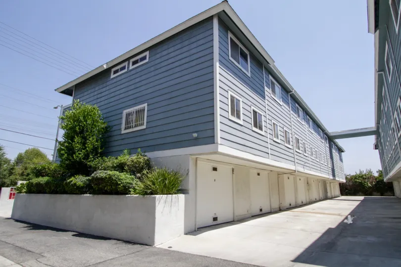 The garage parking for Burbank Townhomes