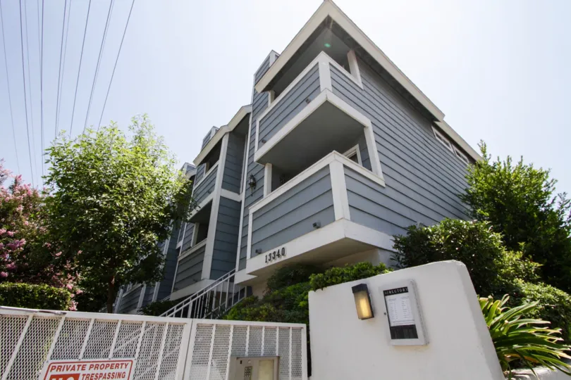 The balconies seen at the Burbank Townhomes