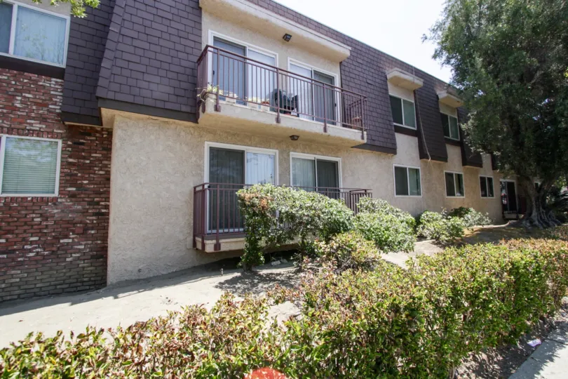 The balconies at Canyon Wood Villas in Sherman Oaks