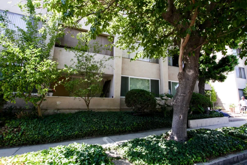 The sidewalk in front of Chandler House