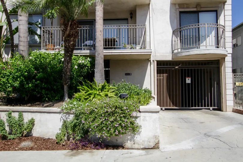 The sidewalk in front of the Colbath Townhomes