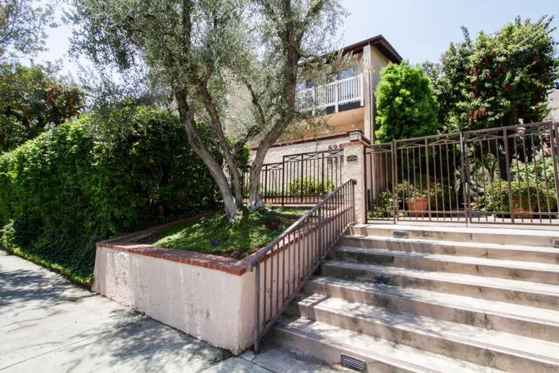 The sidewalk towards the Coldwater Garden Terrace