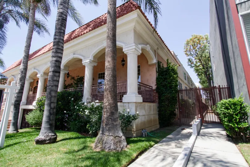 The landscaping seen around Colonial Manor in Sherman Oaks
