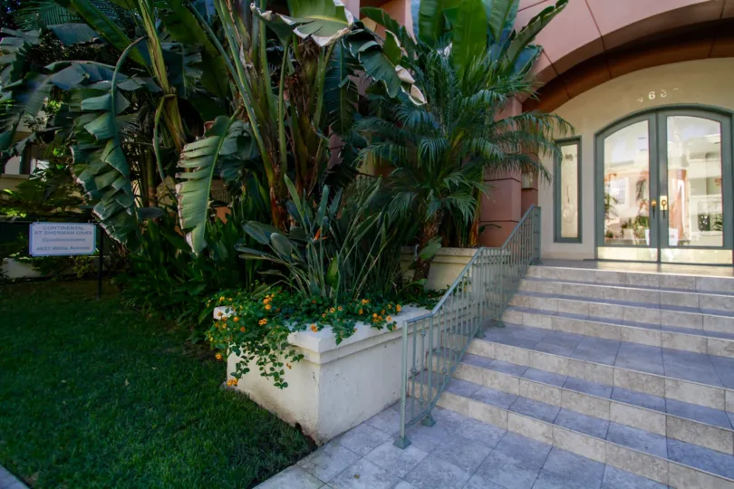The stairs leading up to Continental at Sherman Oaks