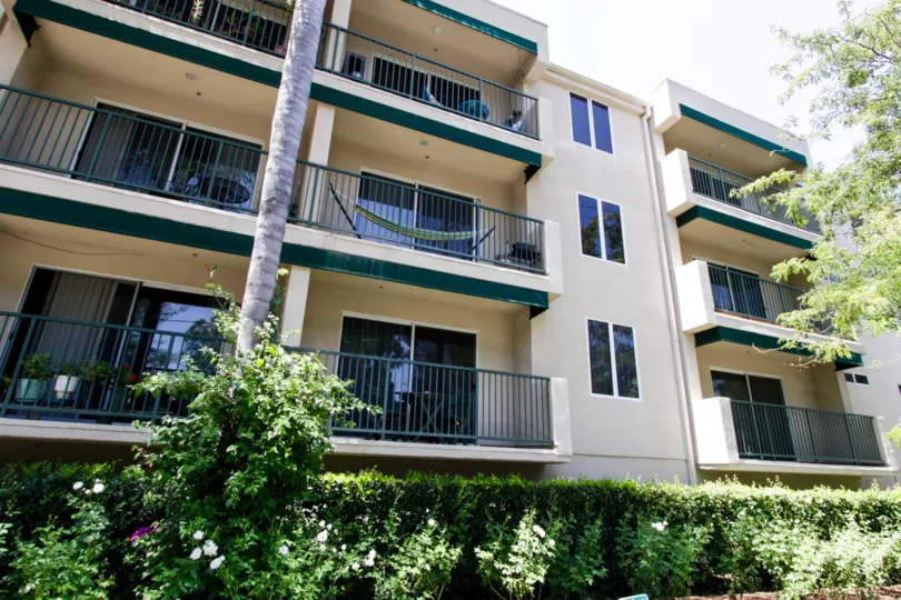 The balconies seen at Country Club Condominiums