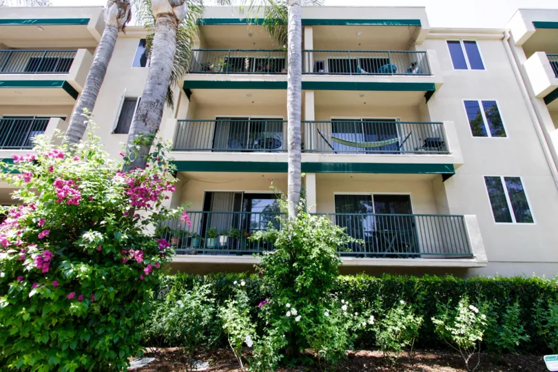 The sliding doors on the balcony at Country Club Condominiums
