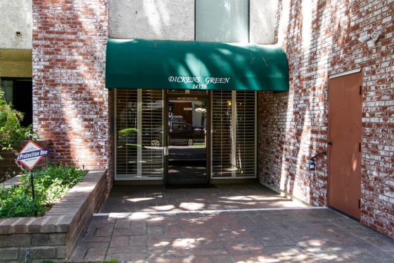 The entrance at Dickens Green