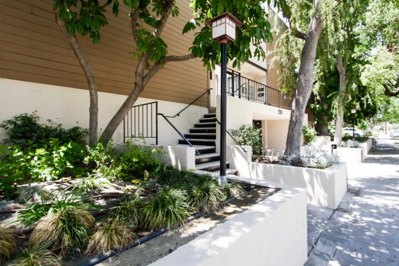 The landscaping at Dickens Terrace South in Sherman Oaks