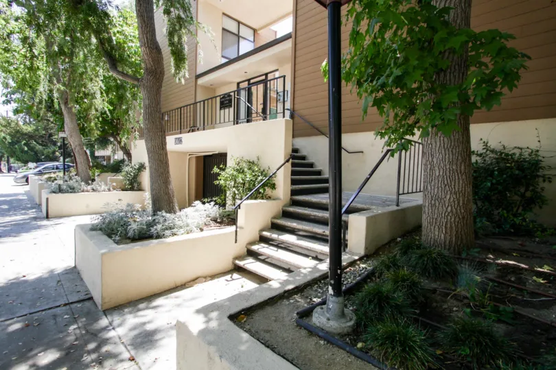 The stairs leading up to Dickens Terrace South in Sherman Oaks