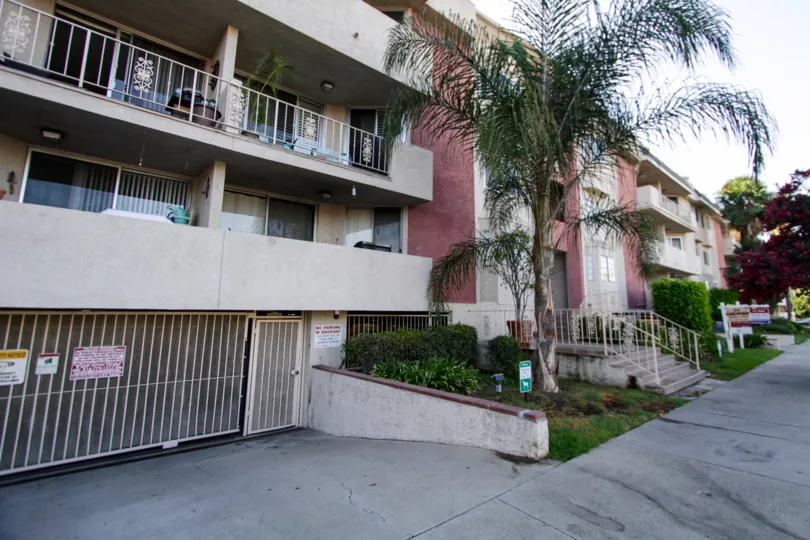 The landscaping around Golden Palms in Sherman Oaks