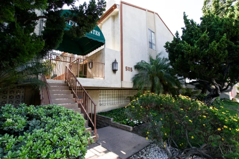 The stairs leading into Kester Estates