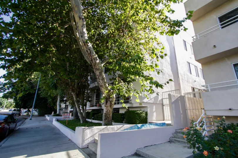The landscaping seen at Kester Villas