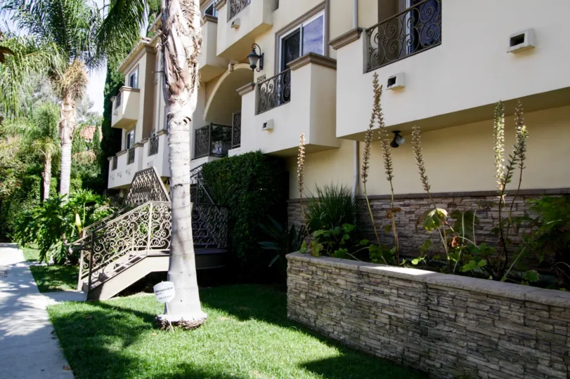 The landscaping seen at Magnolia Terrace
