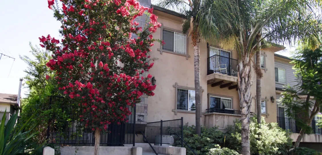 The landscaping seen around Margate Gardens in Sherman Oaks