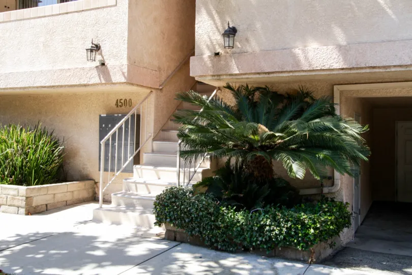 The stairs leading up to Murietta Terrace