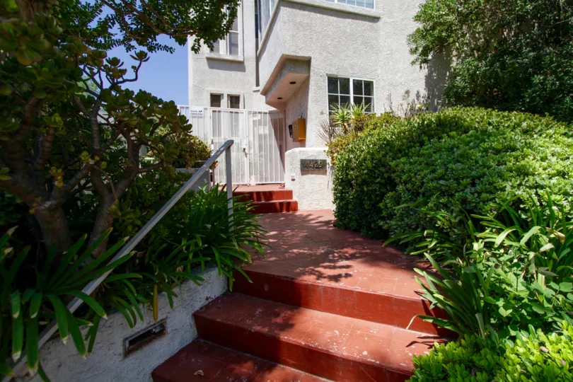 The stairs leading up to the Noble House