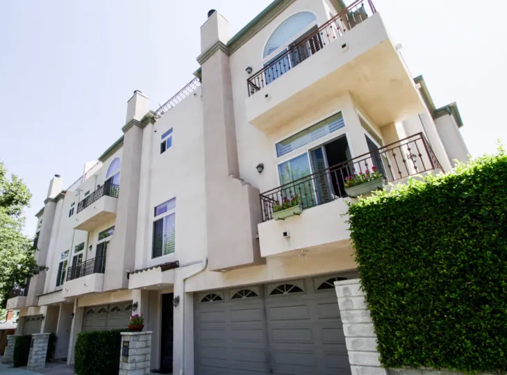 The balconies seen at the Norwich Townhomes